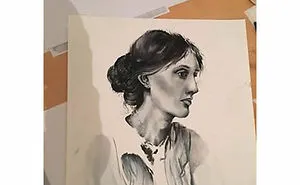 15 Year Old Painted Virginia Woolf  Using Oil Paints In 2 Hours