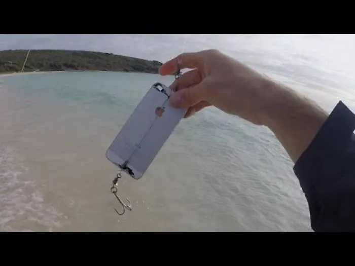 Aussie Catches A Real Fish Using An Iphone!