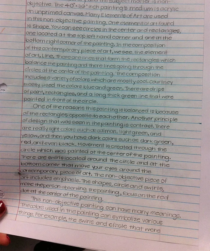 Left Handed Handwriting