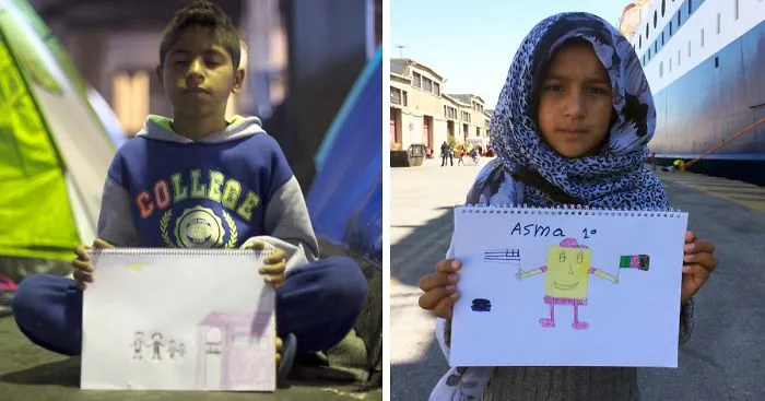 I Photographed Refugee Children Expressing Their Emotions Through Drawings