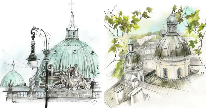 I Draw Detailed Architectural Buildings To Get Rid Of Negative Thoughts