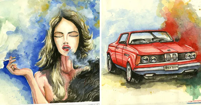 I Painted With Water Colours For The First Time In My Life