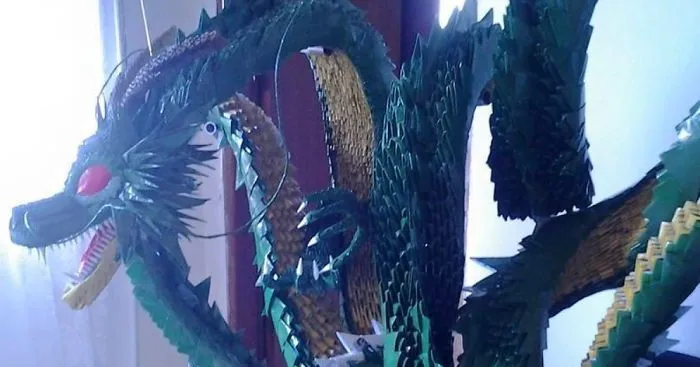 I Made A 3D Origami Of A Chinese Dragon