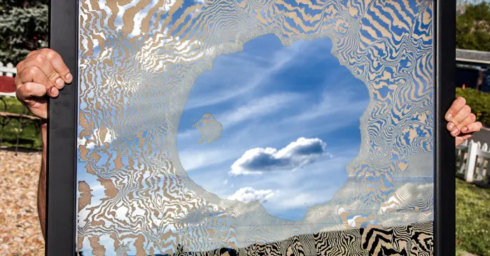 I Etched A Mirror With The Topography Of Crater Lake