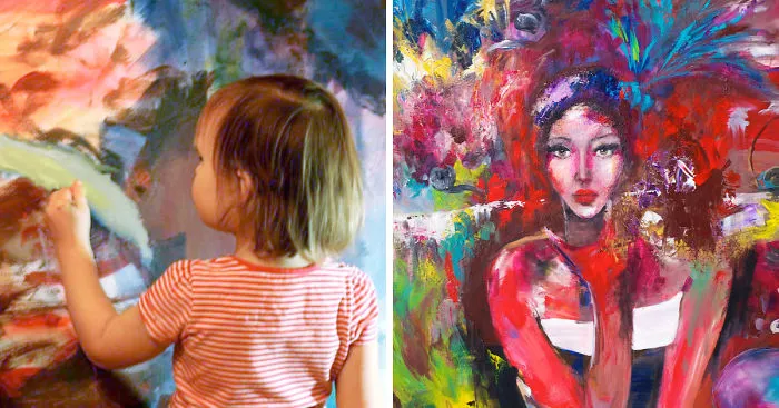 I Finish My Daughters' Paintings