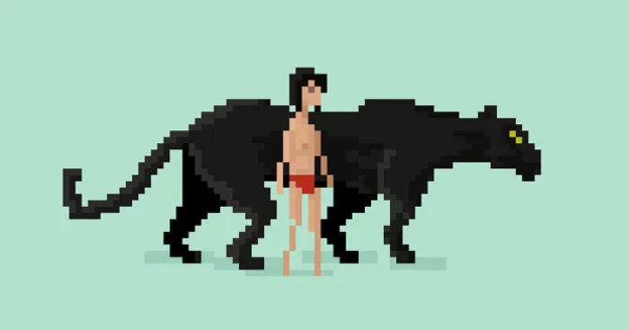 We Turned Jungle Book Characters Into Adorable Pixel Animations