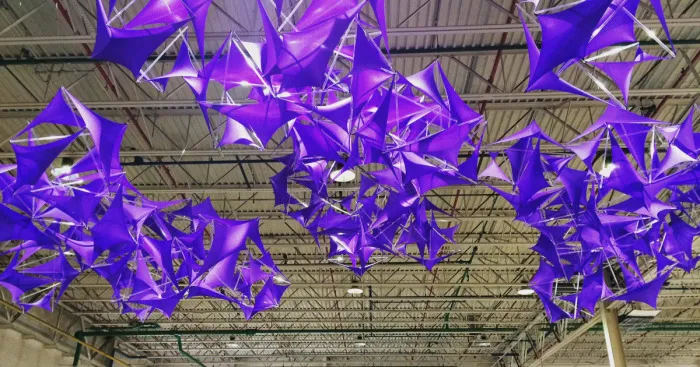 I Designed A Purple Cloud Installation For Echo Art Fair