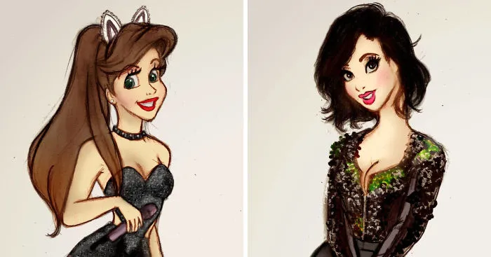 Brazilian Artist Made Crossovers Between Pop Stars And Disney Characters