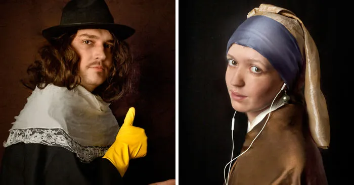 Polish Artist Recreates 17th-Century Paintings By Adding Details From Modern World