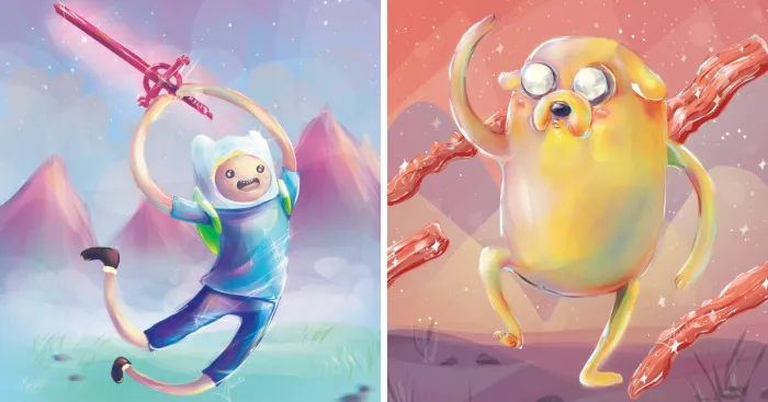 Mathematical! I Drew Adventure Time Characters In Adobe Illustrator