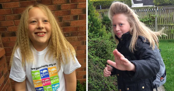 10 Year Old Boy Grows His Hair To Donate It To A Girl With Cancer