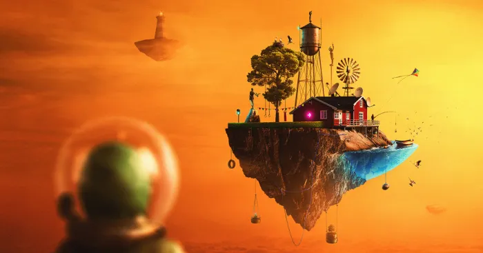 The Surreal World Of Humans Living On Flying Islands
