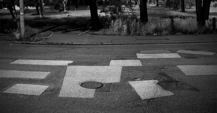 I Photograph Pothole Cover-Ups On Asphalt