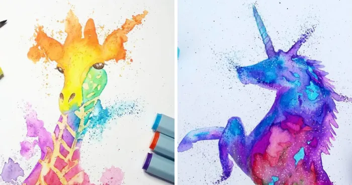 I Draw Stunning Water Colour Paintings Using Pens