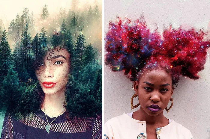 Afros Turned Into Flowery Galaxies To Make Black Women Proud Of Their African Heritage