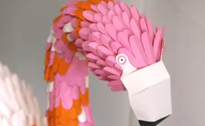 I Made This Hand-Cut Paper Flamingo