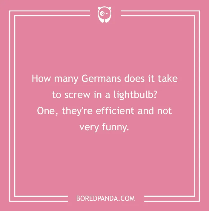A German Sense Of Humor