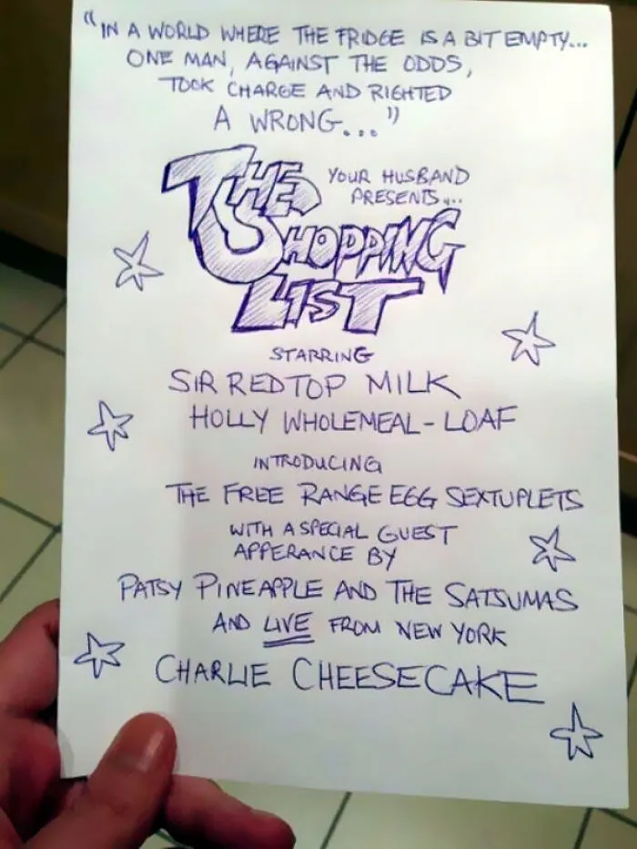 I Asked My Husband To Make A Shopping List
