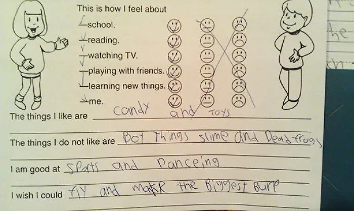 My 8 Year Old Daughter Brought Her Writing Exercise Home From School. I Could Not Be More Proud
