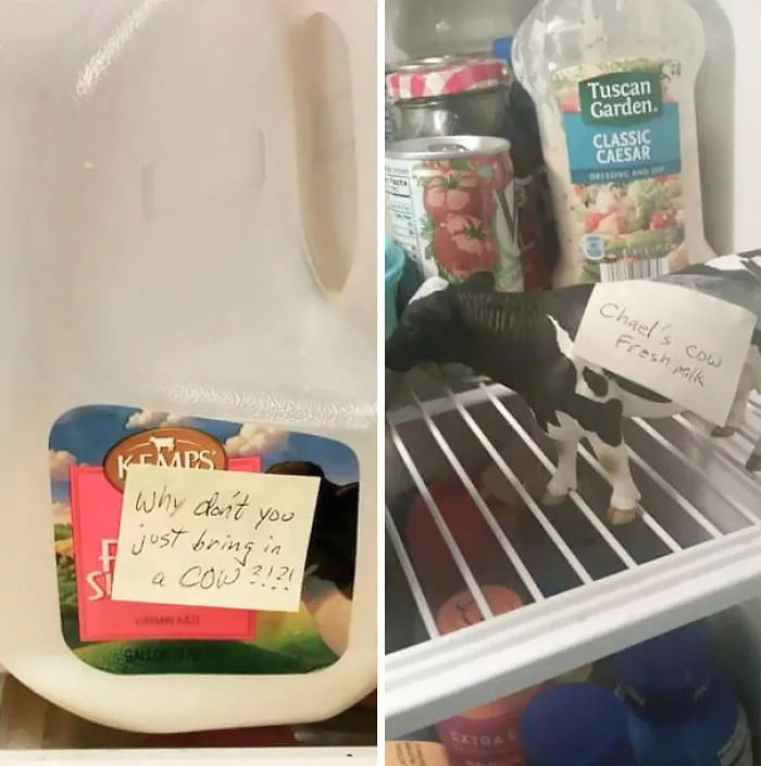 In My Office, About 100 People Share One Communal Fridge. One Person Has Been Bringing A Gallon Of Milk For Months And Completely Ignoring How Much Room It Takes Up