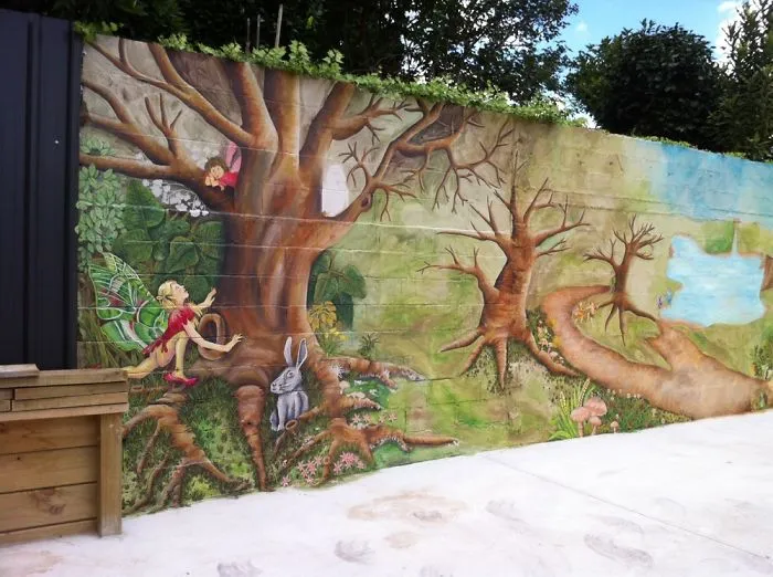 This Is A #mural My Little Sister #amandaherbert Painted On A Woman's Fence Here In New Zealand