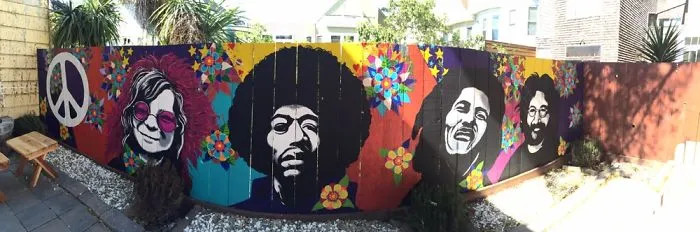Artist John Flores Work In Progress/ashbury Tobacco Company In Sf, Haight St. Janis,hendrix,etc