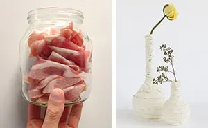 Lamps and Vases Made From Discarded Meat That I Found In Supermarkets