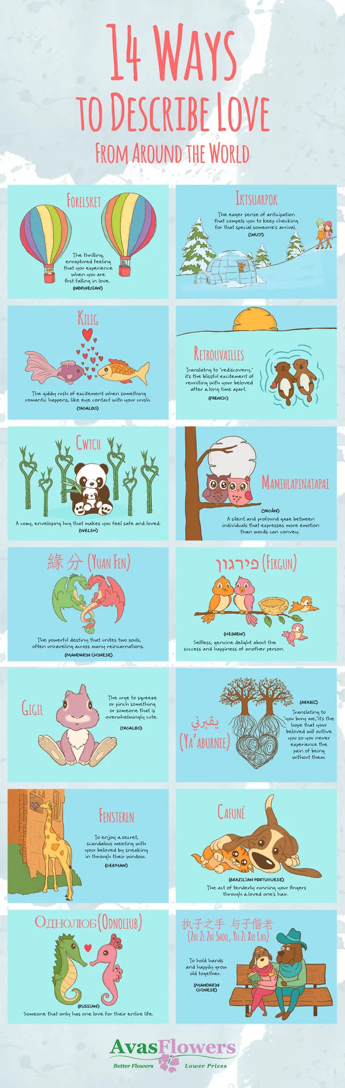 14 Ways To Describe Love From Around The World