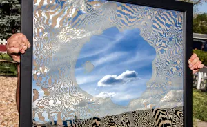 I Etched A Mirror With The Topography Of Crater Lake