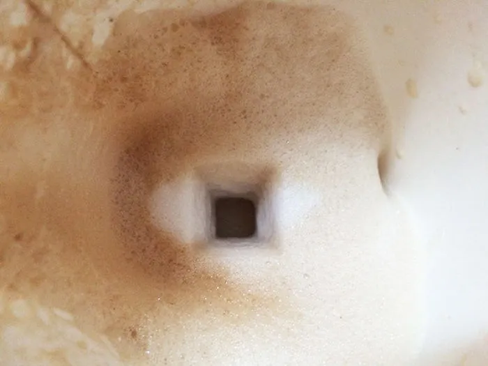 Trail Of My Sugar Cube Falling Through The Milk Froth