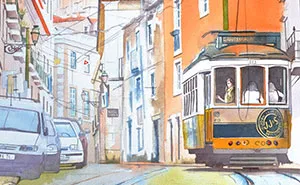 Portuguese Dream In Beautiful Architectural Watercolors