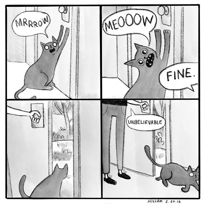 Artist Illustrates What It's Like To Live With Cats (35 Pics)