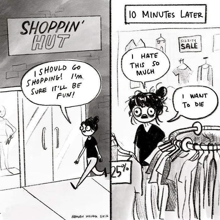 Artist Illustrates Daily Struggles Of A Modern Girl