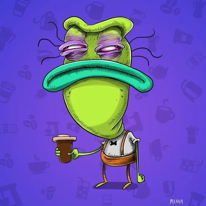 Mr. Bighead Before Coffee