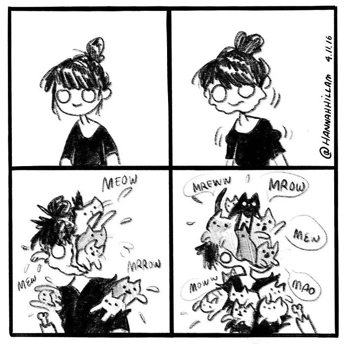 Artist Illustrates What It's Like To Live With Cats (35 Pics)