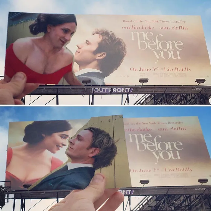 Tom Lenk As Emilia Clarke And Sam Claflin On Me Before You Movie Poster