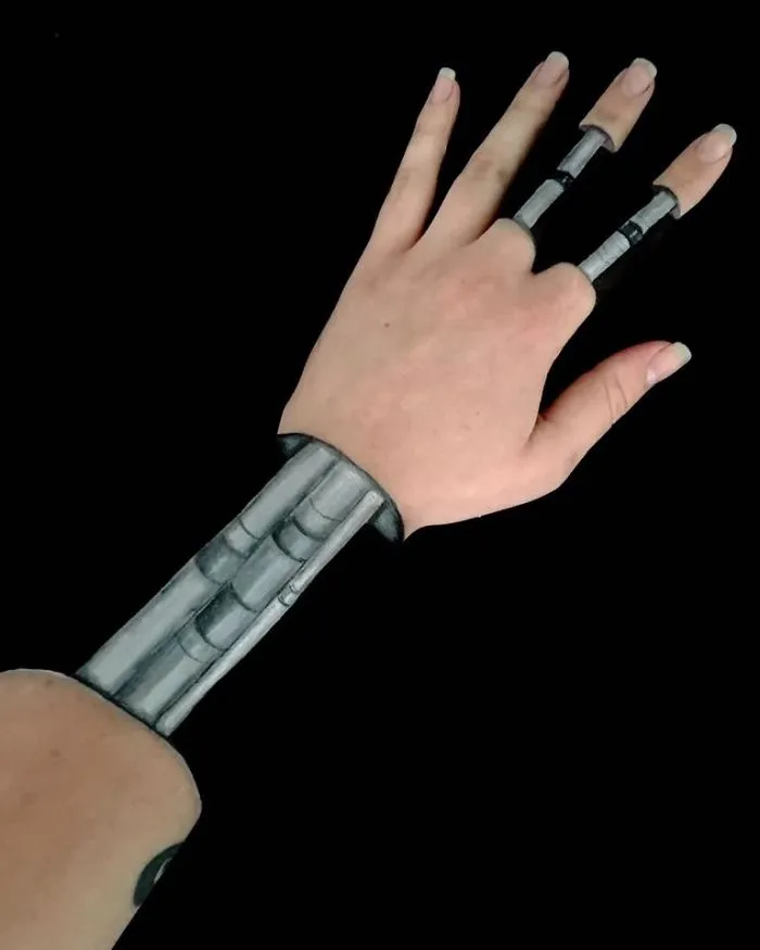 I Turn My Arms Into Optical Illusions