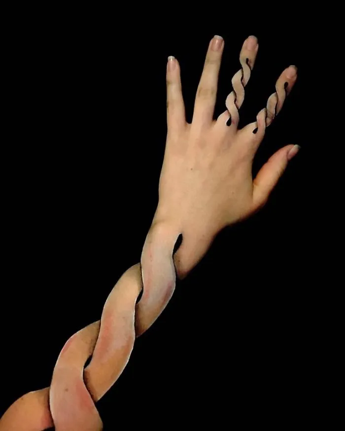 I Turn My Arms Into Optical Illusions