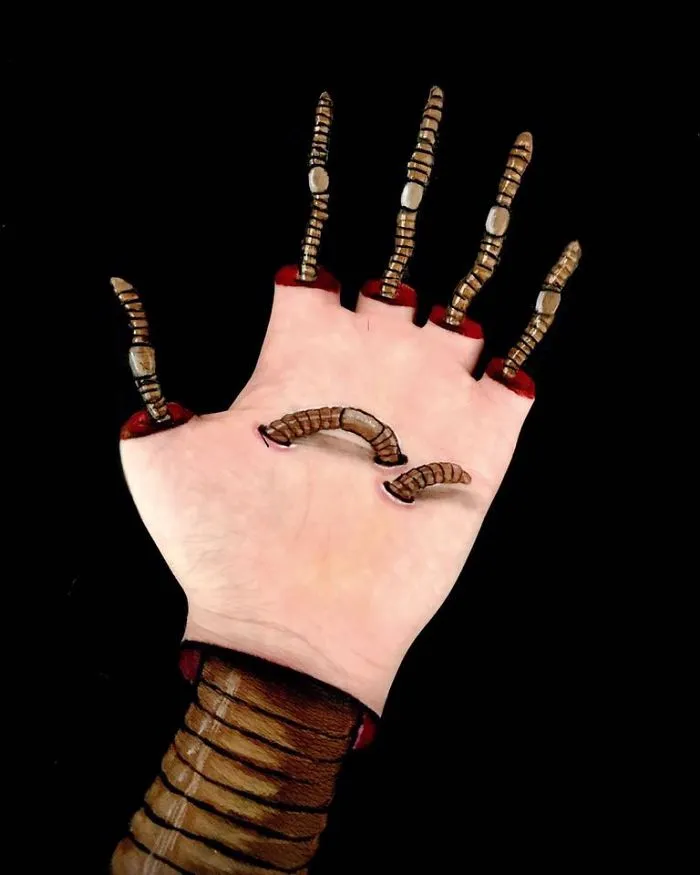 I Turn My Arms Into Optical Illusions