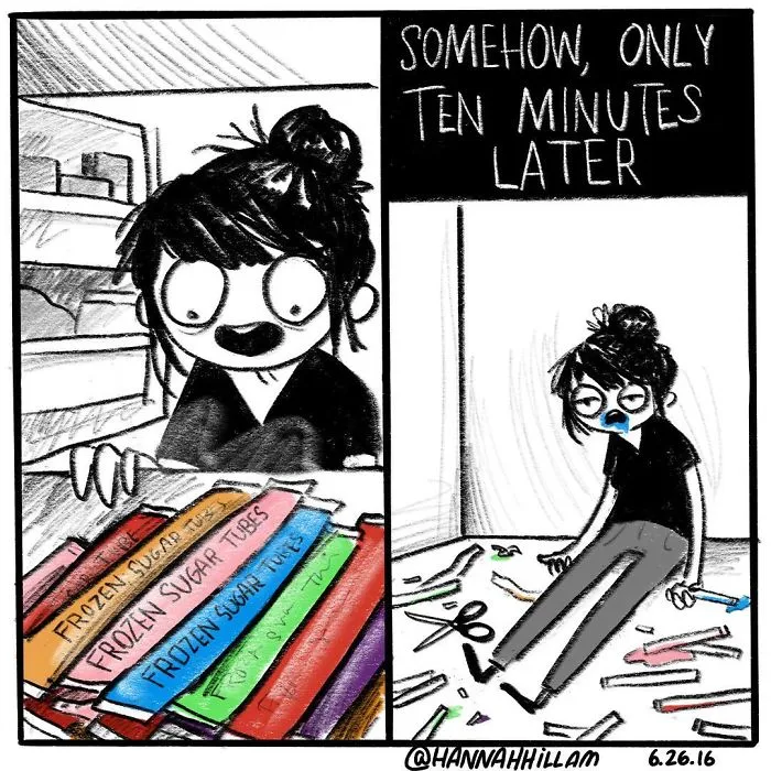 Artist Illustrates Daily Struggles Of A Modern Girl