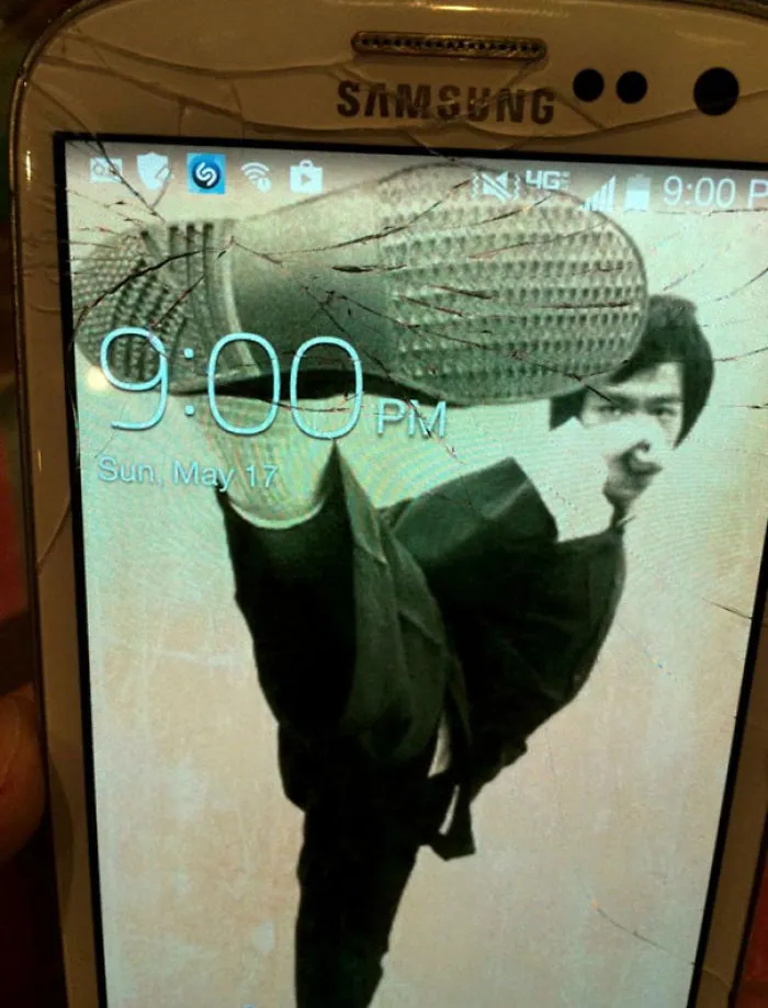 My Phone Screen Cracked, Thought This Would Be A Suitable Wallpaper
