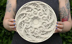 We Stack Layers Of Laser Cut Wood To Make Intricate Mandalas