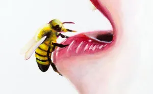 I Painted Bees And Birds On Women's Lips