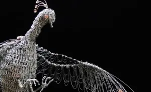 I've Created This Sculpture Using Hundreds Of Meters Of Galvanised Steel And Copper Wire