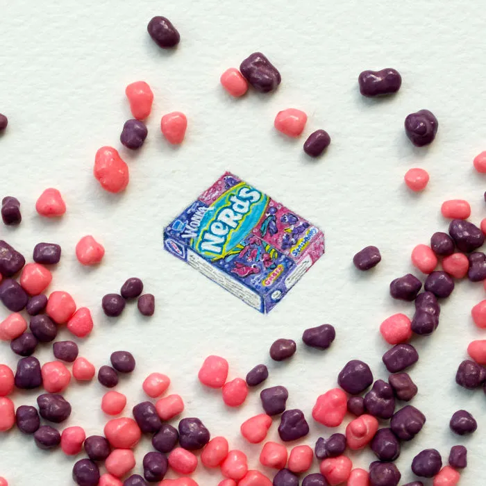 Nerds. The Letter N For The "mini-market" Series. "mini-market" Consists Of A Brand For Each Letter Of The Alphabet