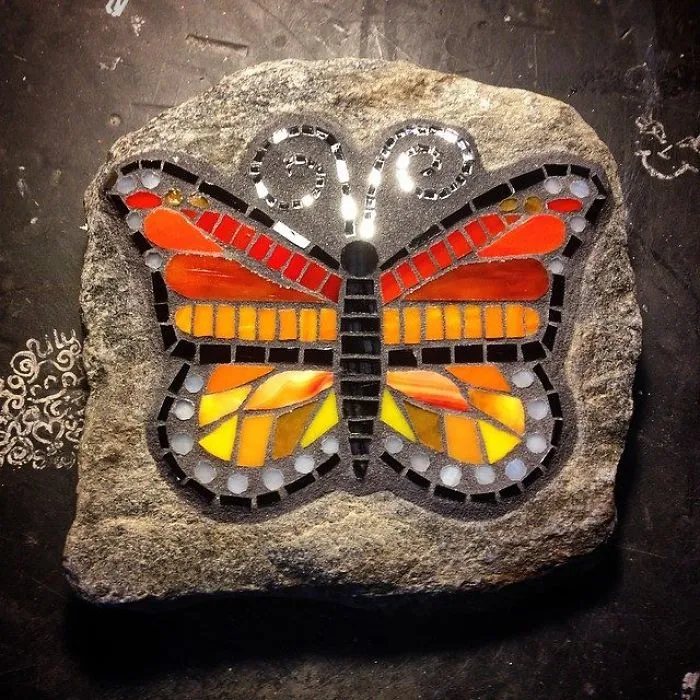 As A Way To Relax, I Make These Colorful Mosaics On Stones