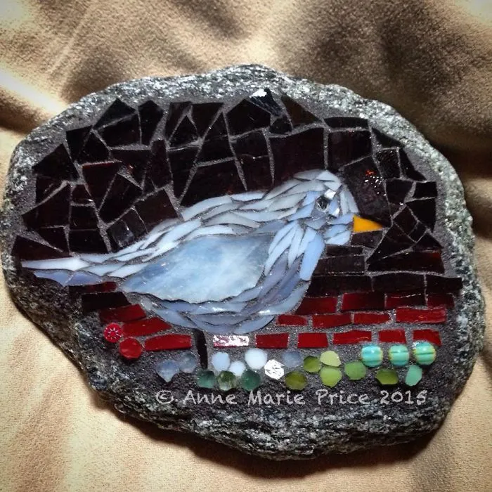 As A Way To Relax, I Make These Colorful Mosaics On Stones