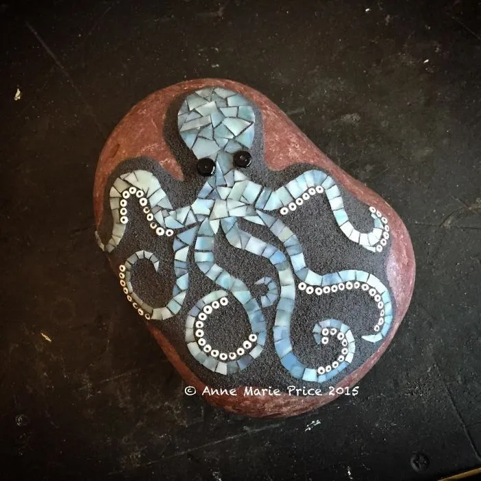 As A Way To Relax, I Make These Colorful Mosaics On Stones