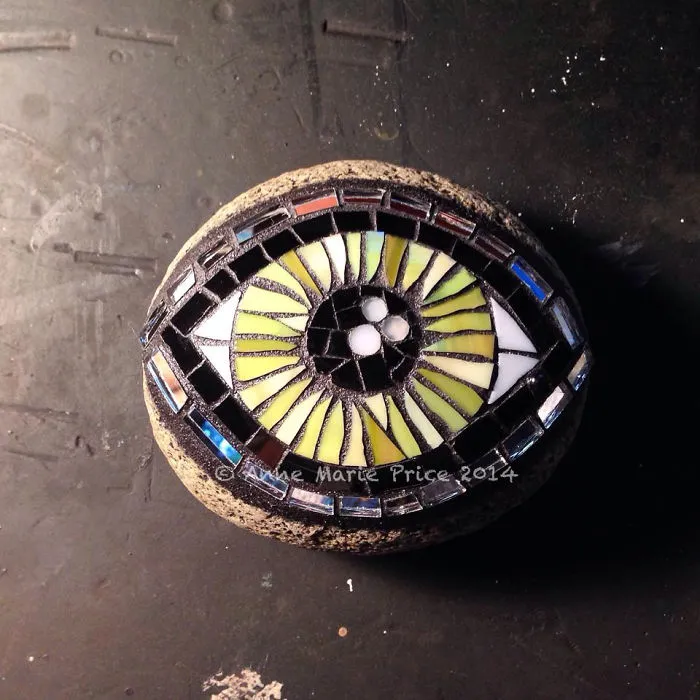 As A Way To Relax, I Make These Colorful Mosaics On Stones