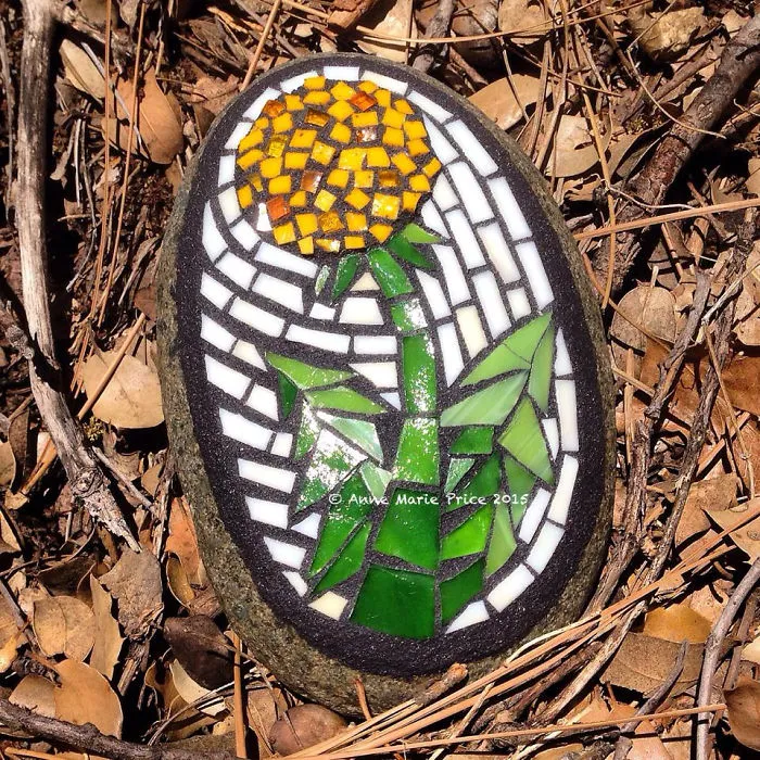 As A Way To Relax, I Make These Colorful Mosaics On Stones